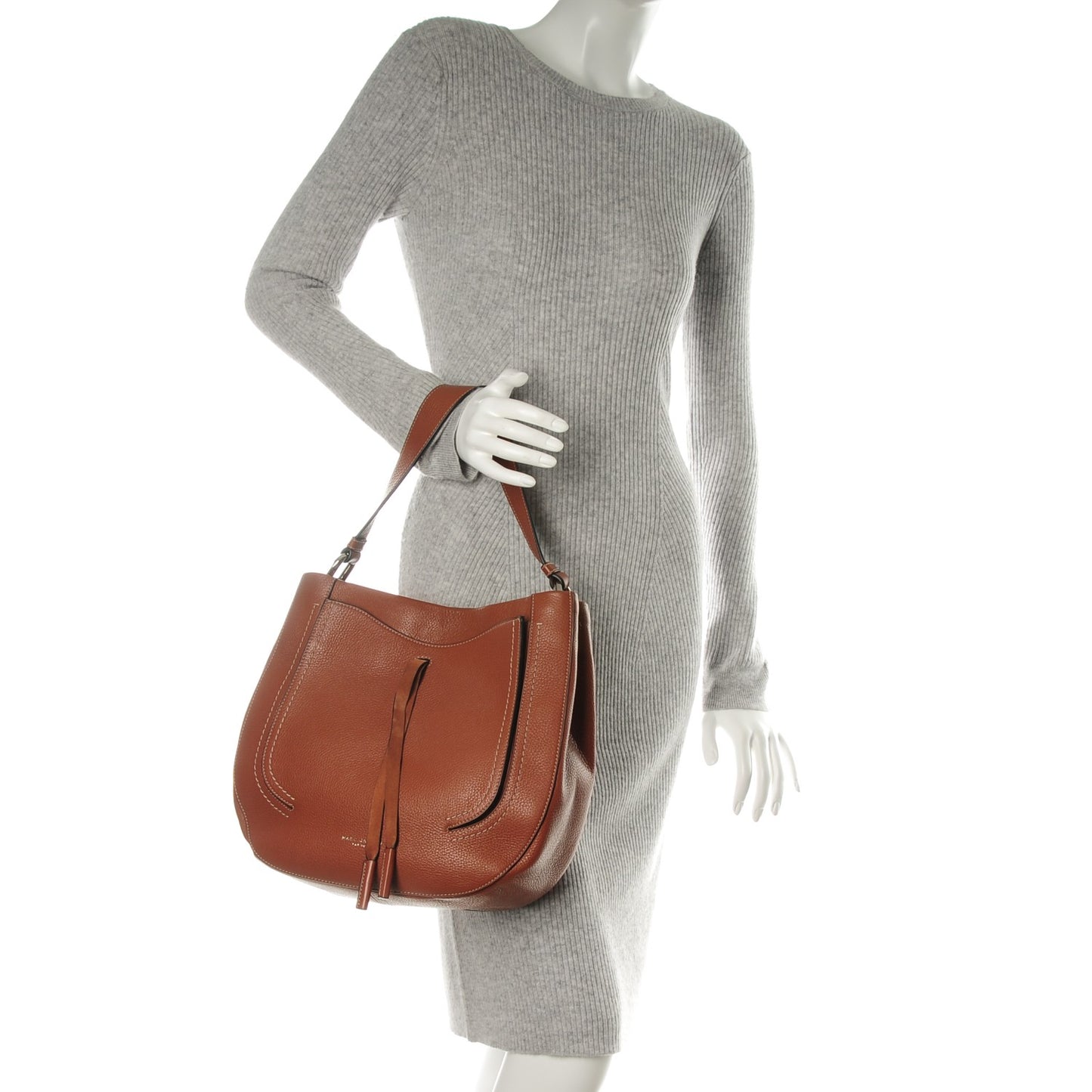 Grained Calfskin Maverick Hobo Cognac