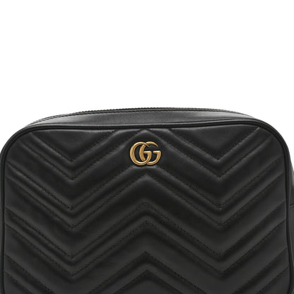 Gucci Calfskin Matelasse Mens GG Marmont Belt Bag 80 32 Black 8 of 10