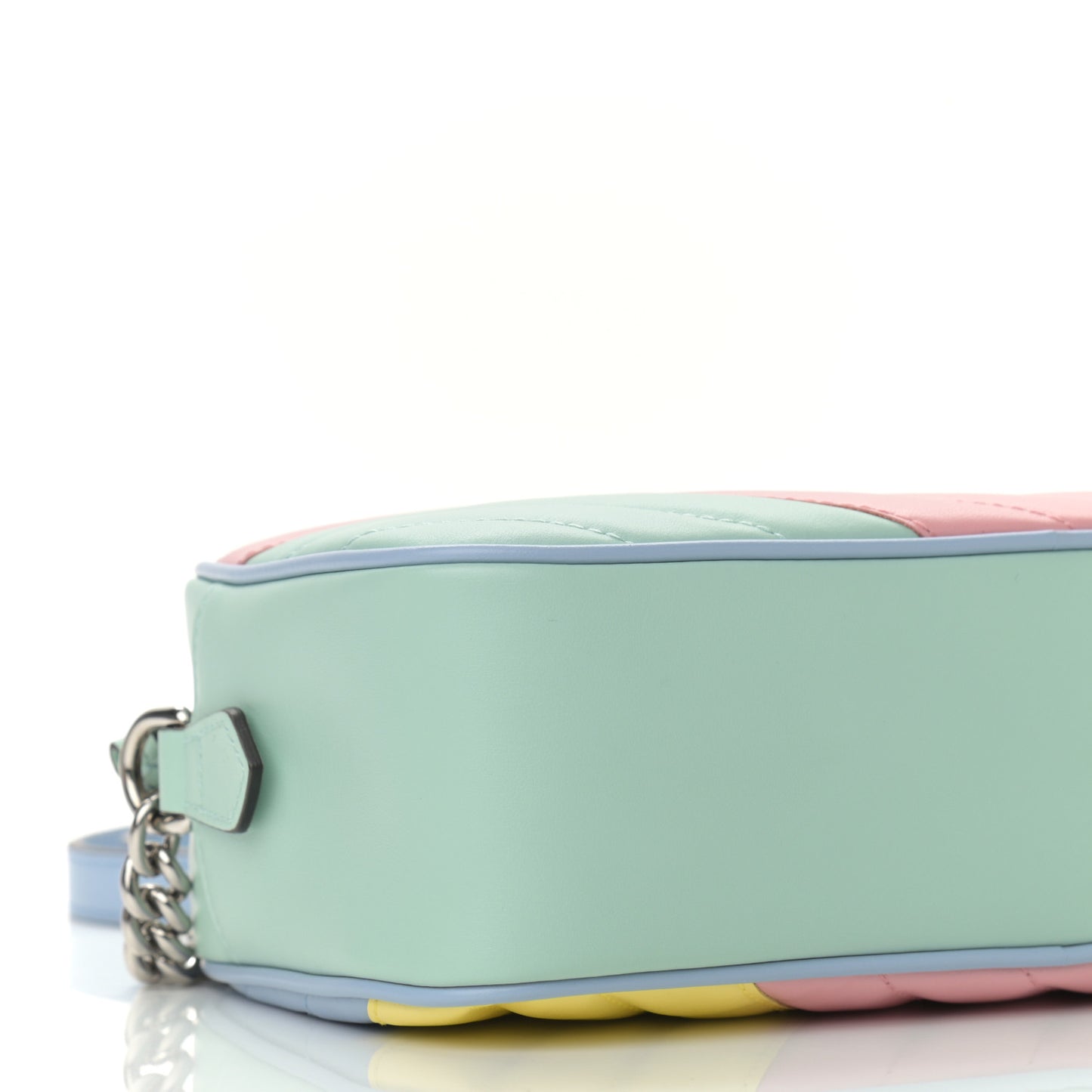 Calfskin Matelasse Diagonal Small GG Marmont Chain Shoulder Bag Multicolor Pastel