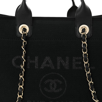 Chanel Mixed Fibers Medium Deauville Black 9 of 12