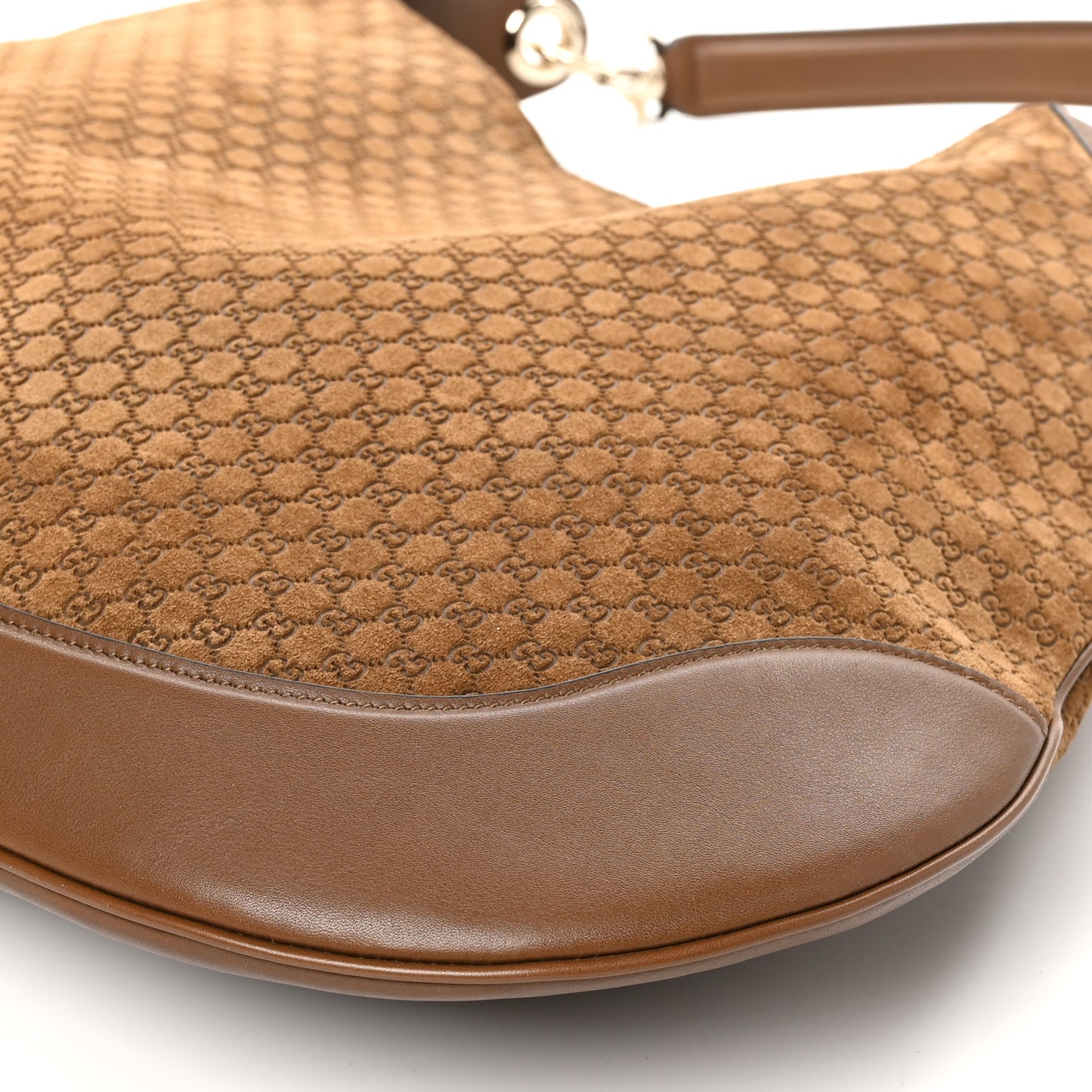 GG Suede B Large Shoulder Bag Brown