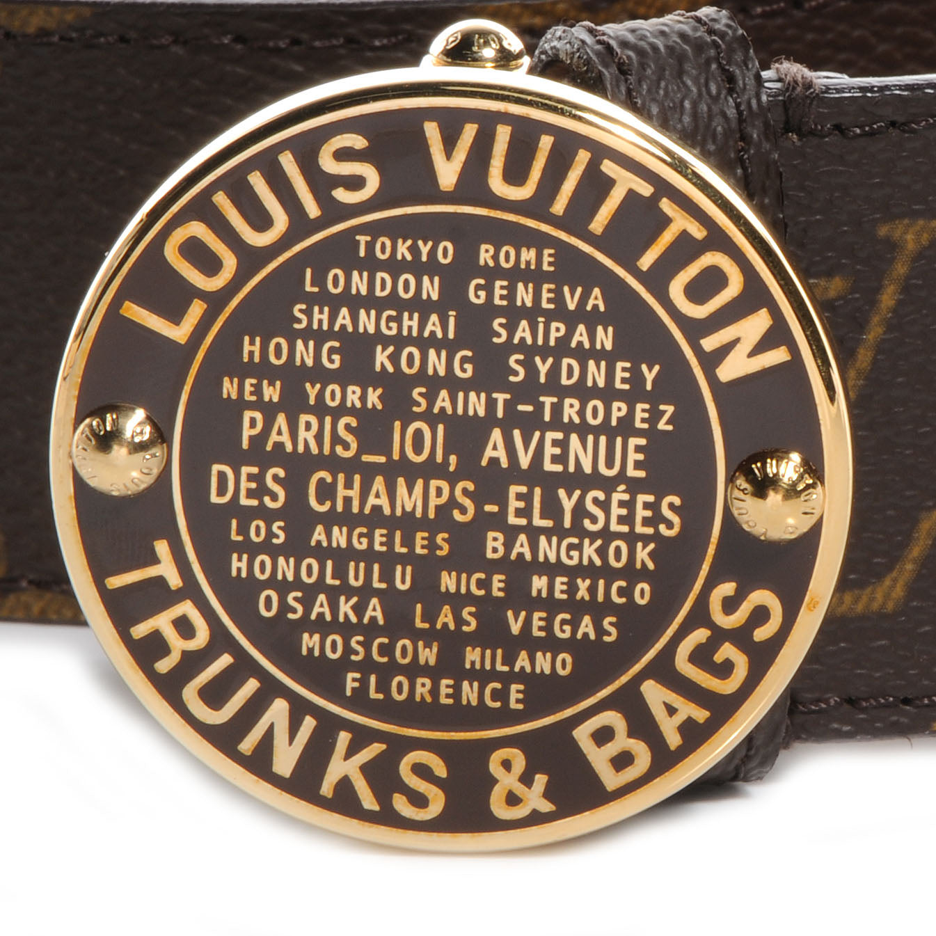 Monogram Trunks and Bags Belt 90 36