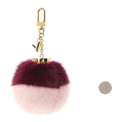 Louis Vuitton Mink Fur Bubble Duo Bag Charm Violet Pink 2 of 5