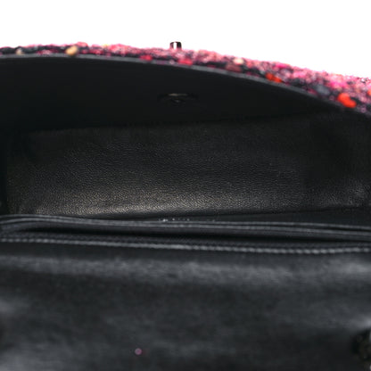 Chanel Glittered Tweed Quilted Mini Rectangular Flap Pink Multicolor 5 of 10