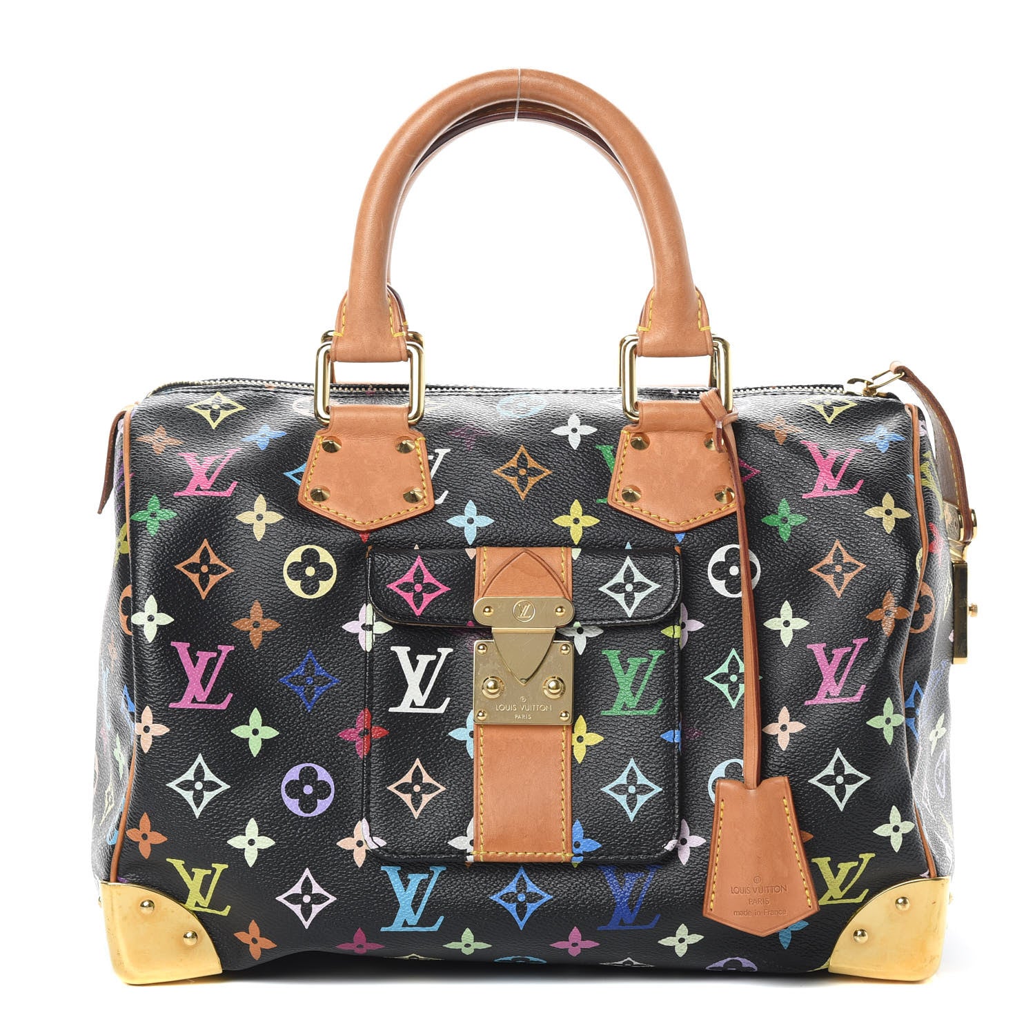 Louis Vuitton Monogram Multicolor Speedy 30 Black 1 of 16