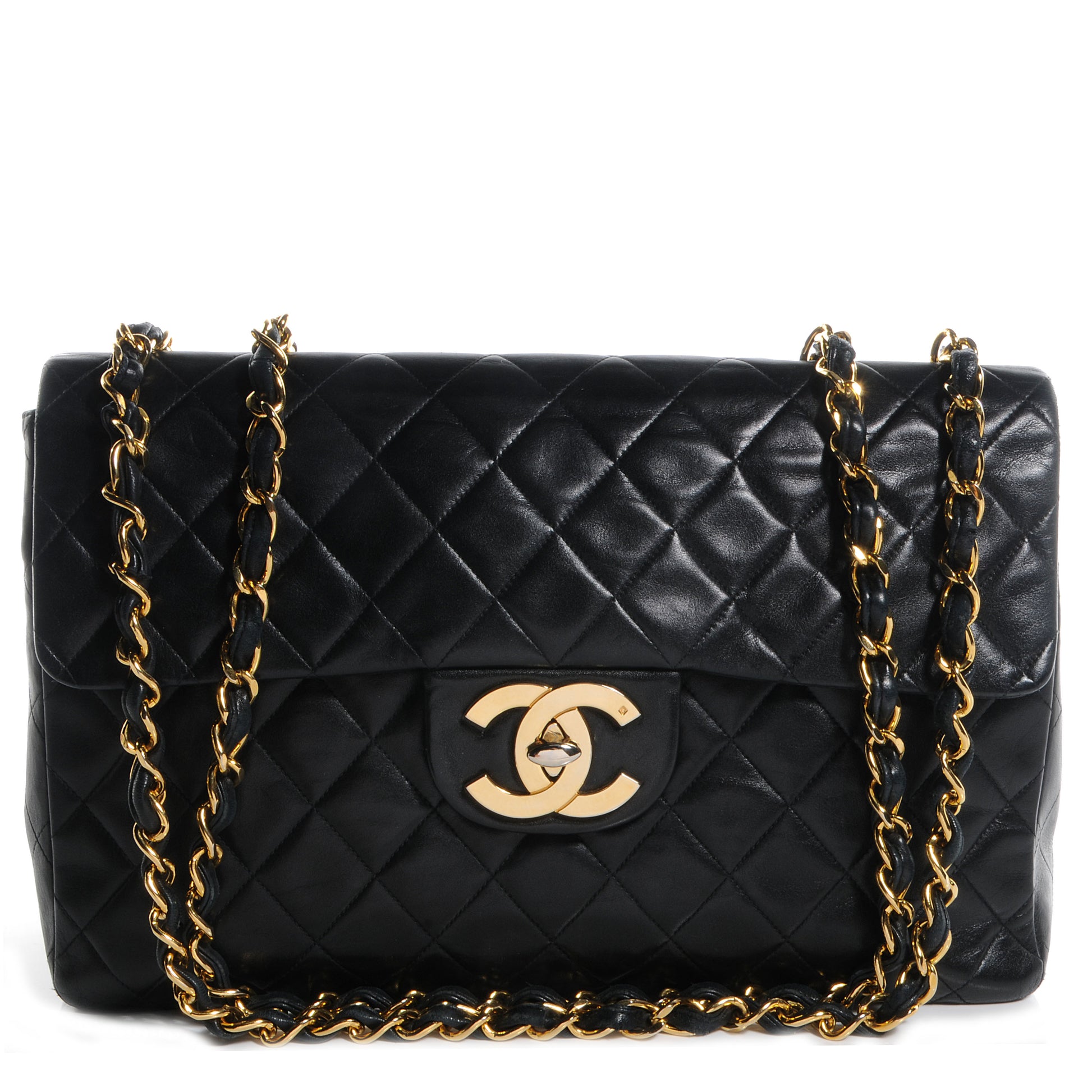 Chanel Lambskin XL Jumbo Flap Black 1 of 9