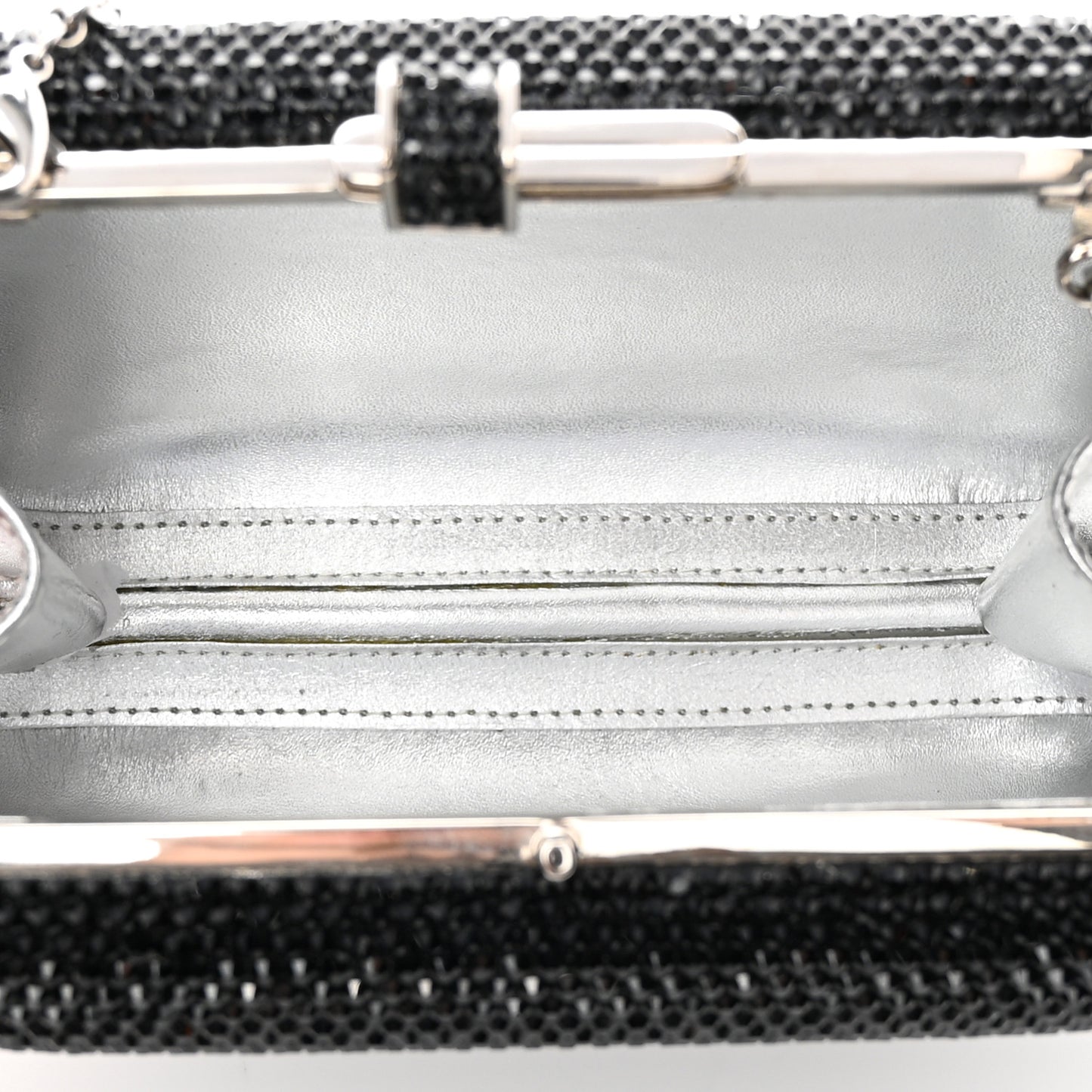Swarovski Crystal Minaudiere Clutch Black