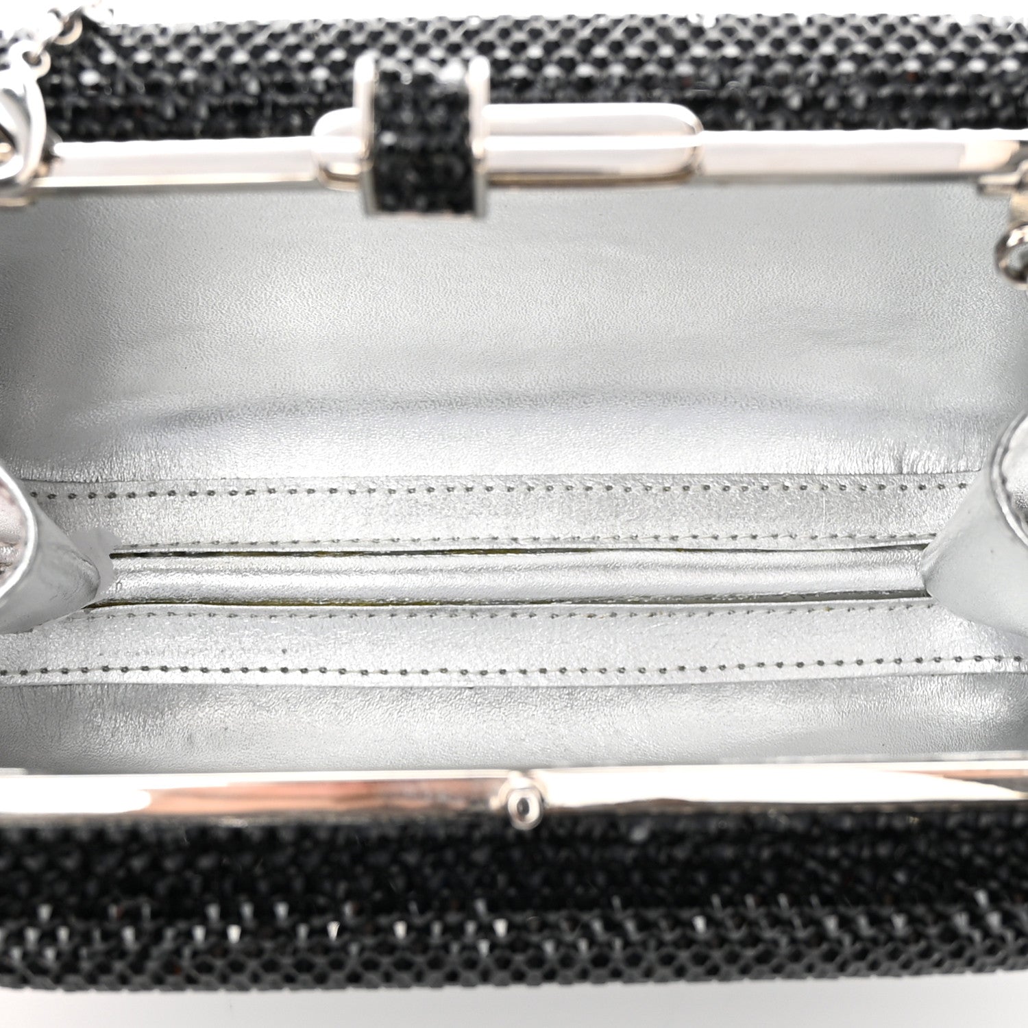 Judith Leiber Swarovski Crystal Minaudiere Clutch Black 5 of 9