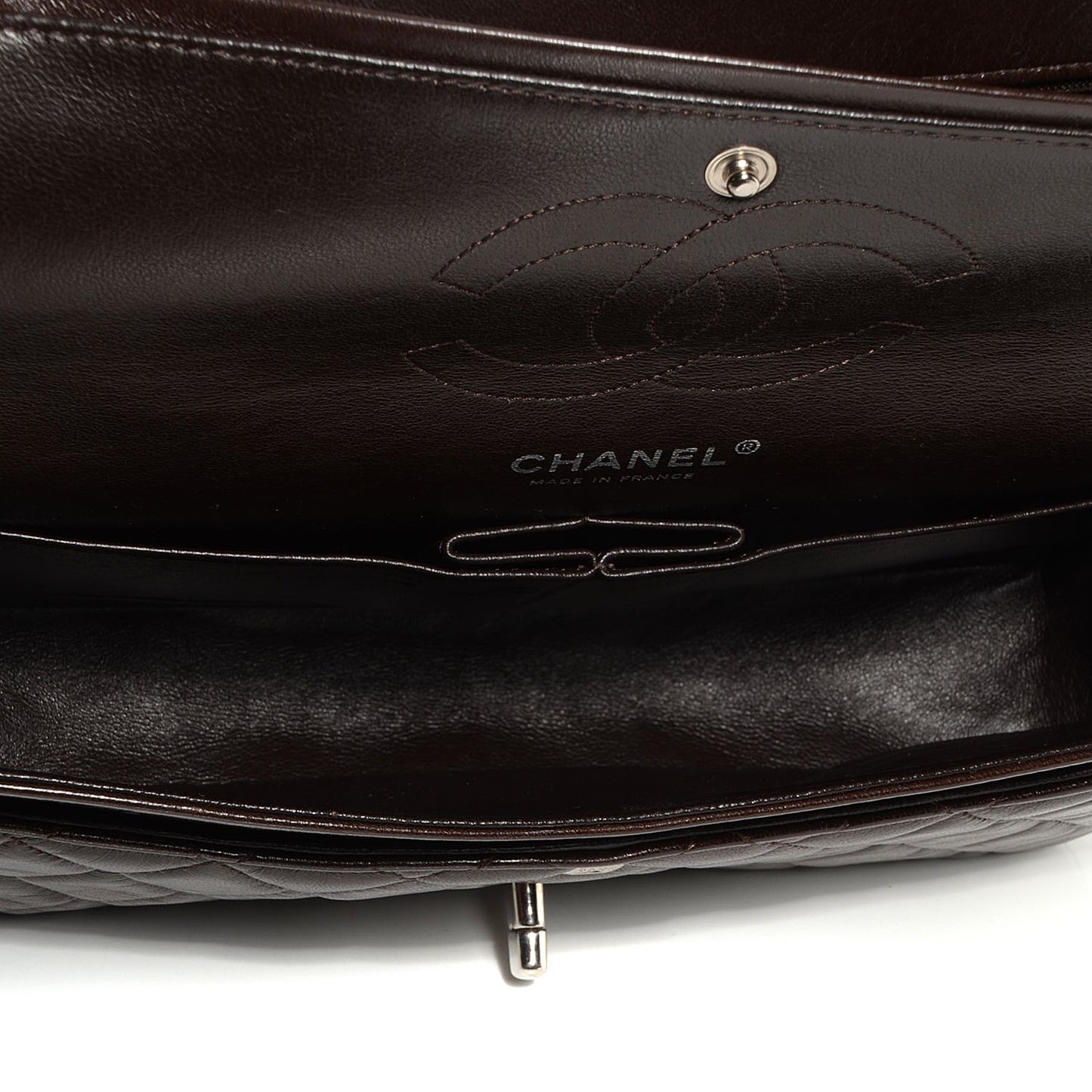 Lambskin Medium Double Flap Brown