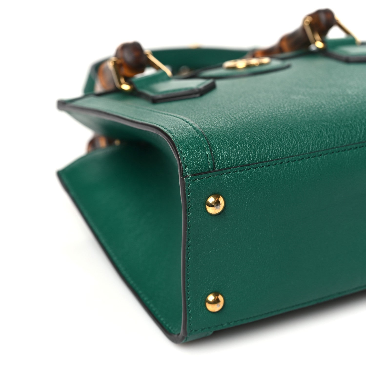 Gucci Wonka Grain Calfskin Mini Diana Tote Bag Green Yellow Fluo 9 of 10
