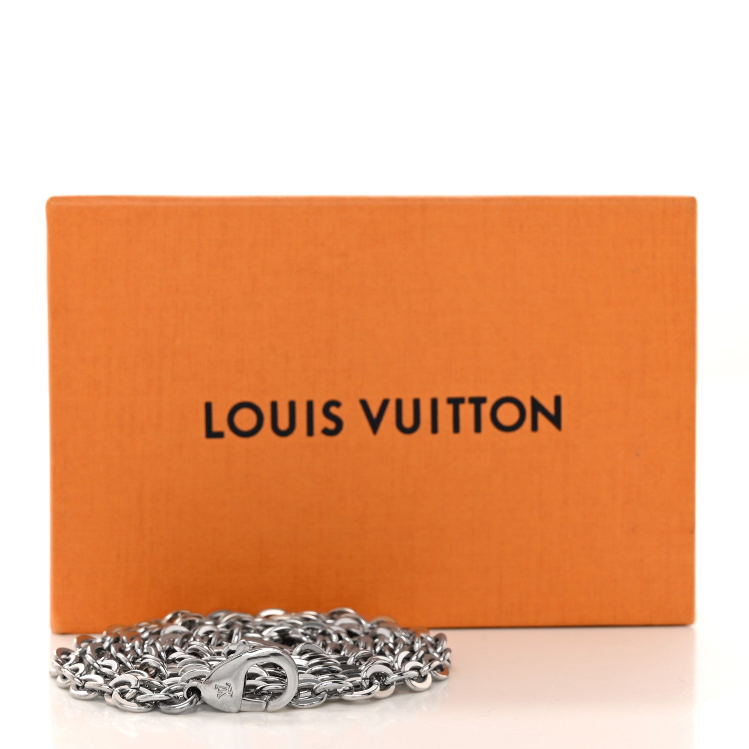 Louis Vuitton Felicie Chain Long Shoulder Strap Silver 4 of 4