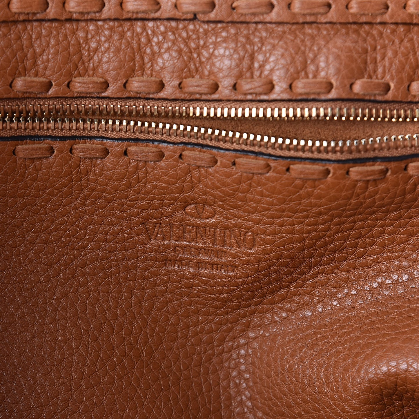 Grained Calfskin C-Rockee Fringe Tote Light Cuir