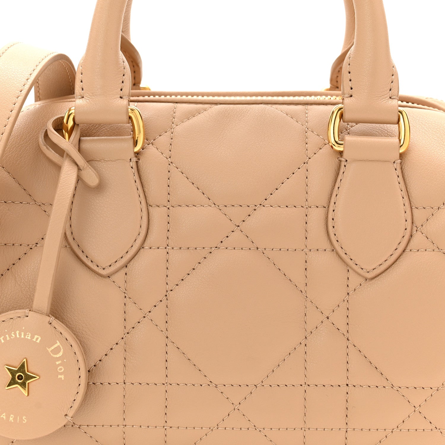 Christian Dior Calfskin Macrocannage Groove 20 Bag Biscuit 8 of 10