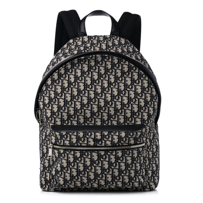 Christian Dior Oblique Calfskin Rider Backpack Beige Black 1 of 8