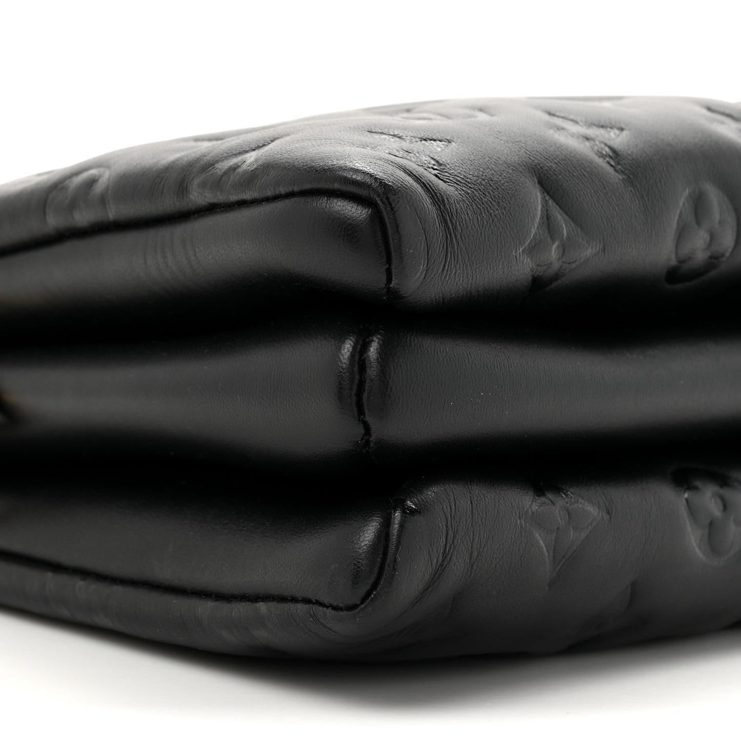 Lambskin Embossed Monogram Coussin PM Black