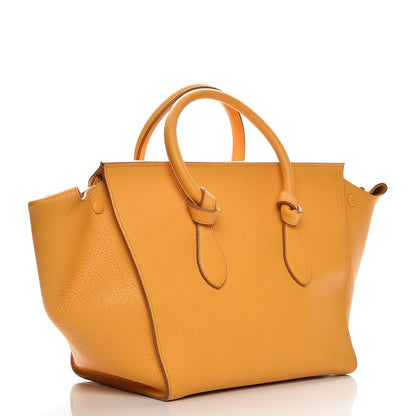 Celine Crisped Calfskin Small Tie Knot Tote Saffron 4 of 11