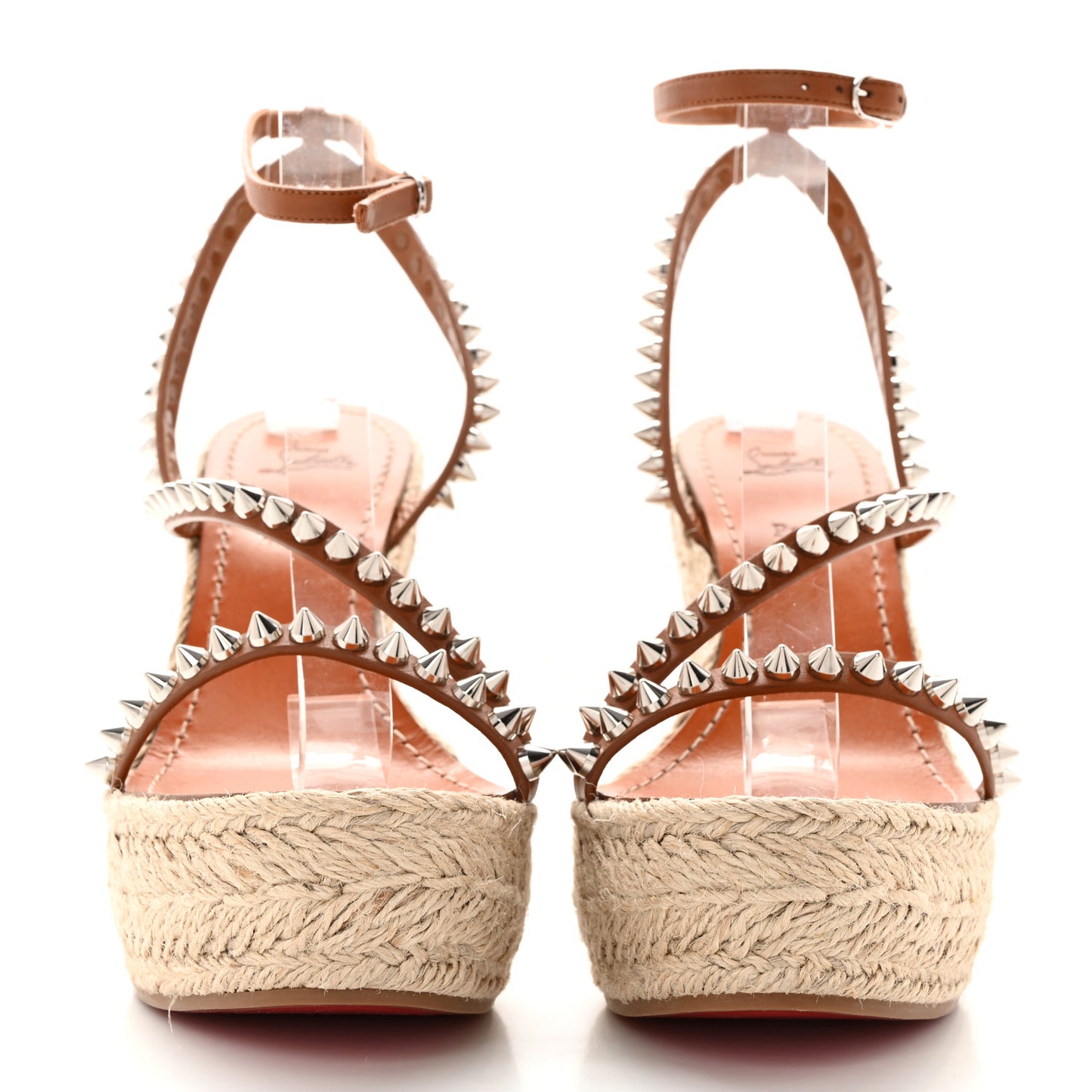 Calfskin Mafaldina 120 Wedge Sandals 41 Cuoio Natural