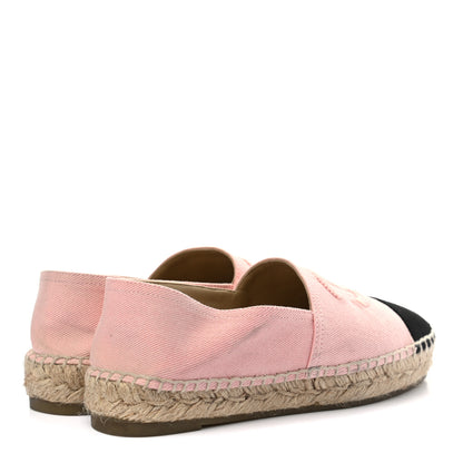 Chanel Denim Toile CC Espadrilles 36 Pink Black 4 of 9