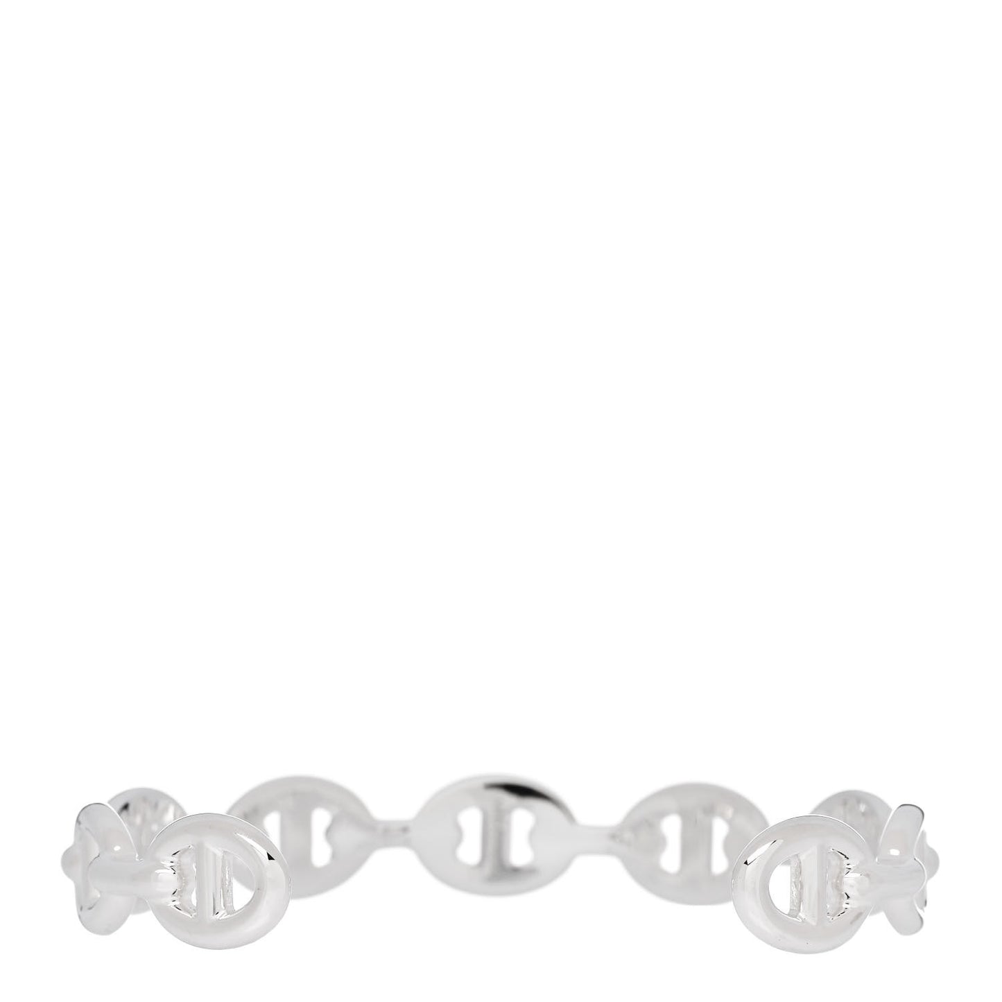 Sterling Silver MM Chaine d'Ancre Enchainee Cuff Bracelet ST