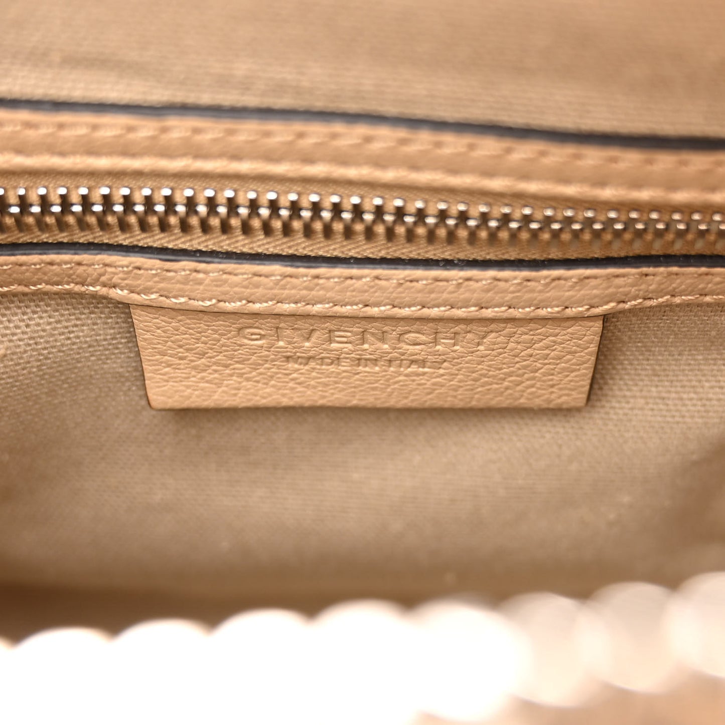 Sugar Goatskin Mini Antigona Beige Camel