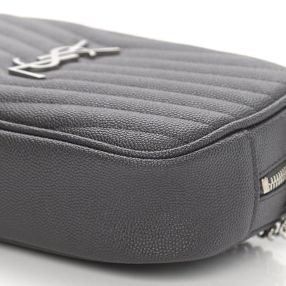 Saint Laurent Grain De Poudre Matelasse Monogram Mini Lou Camera Bag Asphalt 10 of 10