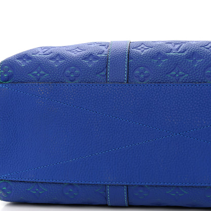 Louis Vuitton Taurillon Illusion Keepall Tote Bleu Vert 10 of 10