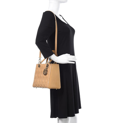 Christian Dior Patent Cannage Medium Lady Dior Beige 2 of 11