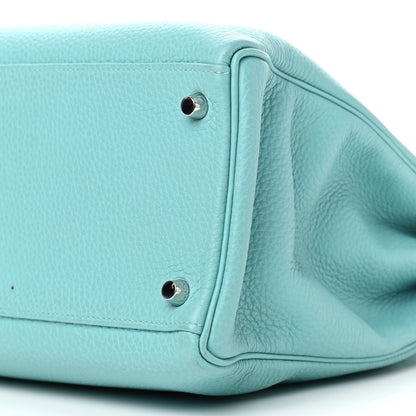 Hermes Togo Kelly Retourne 35 Bleu Atoll 8 of 15