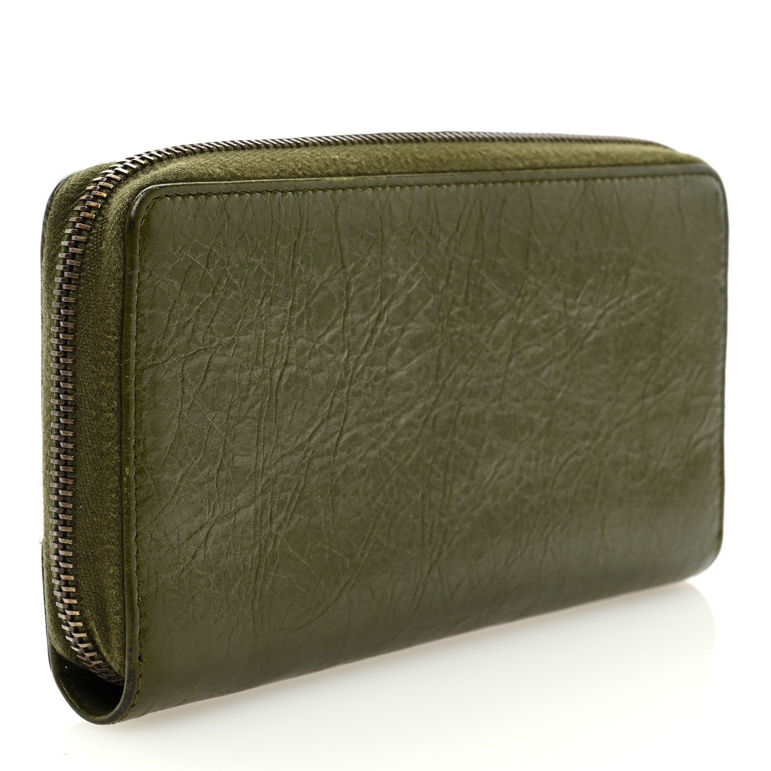 Balenciaga Agneau Giant 12 Gold Hardware Continental Zip Around Wallet Vert Veronese 3 of 6