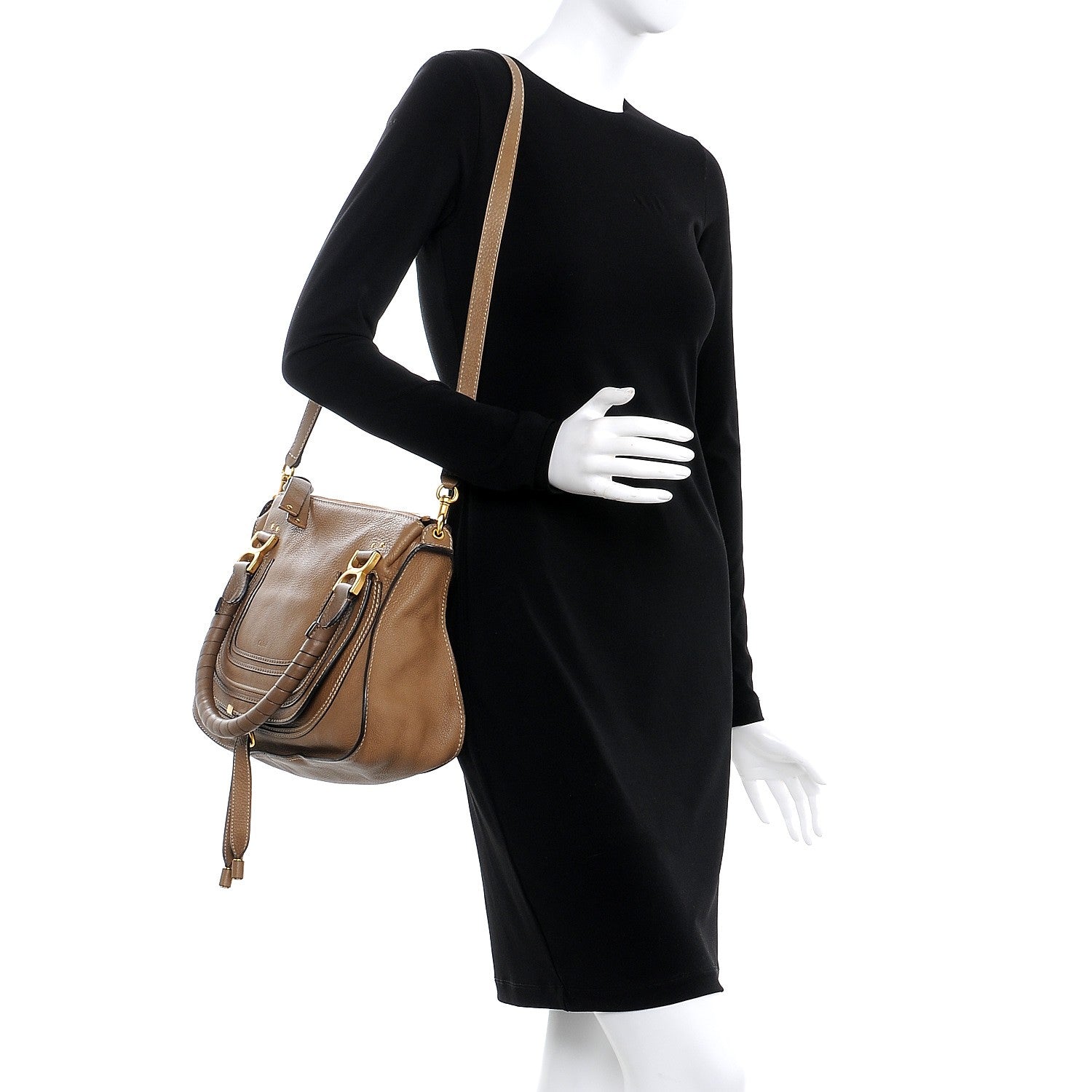 Chloe Calfskin Medium Marcie Satchel Nut 2 of 7