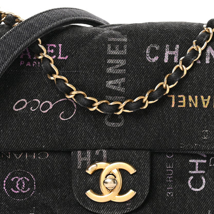 Chanel Denim Quilted Denim Mood Mini Rectangular Flap Black Multicolor 8 of 10