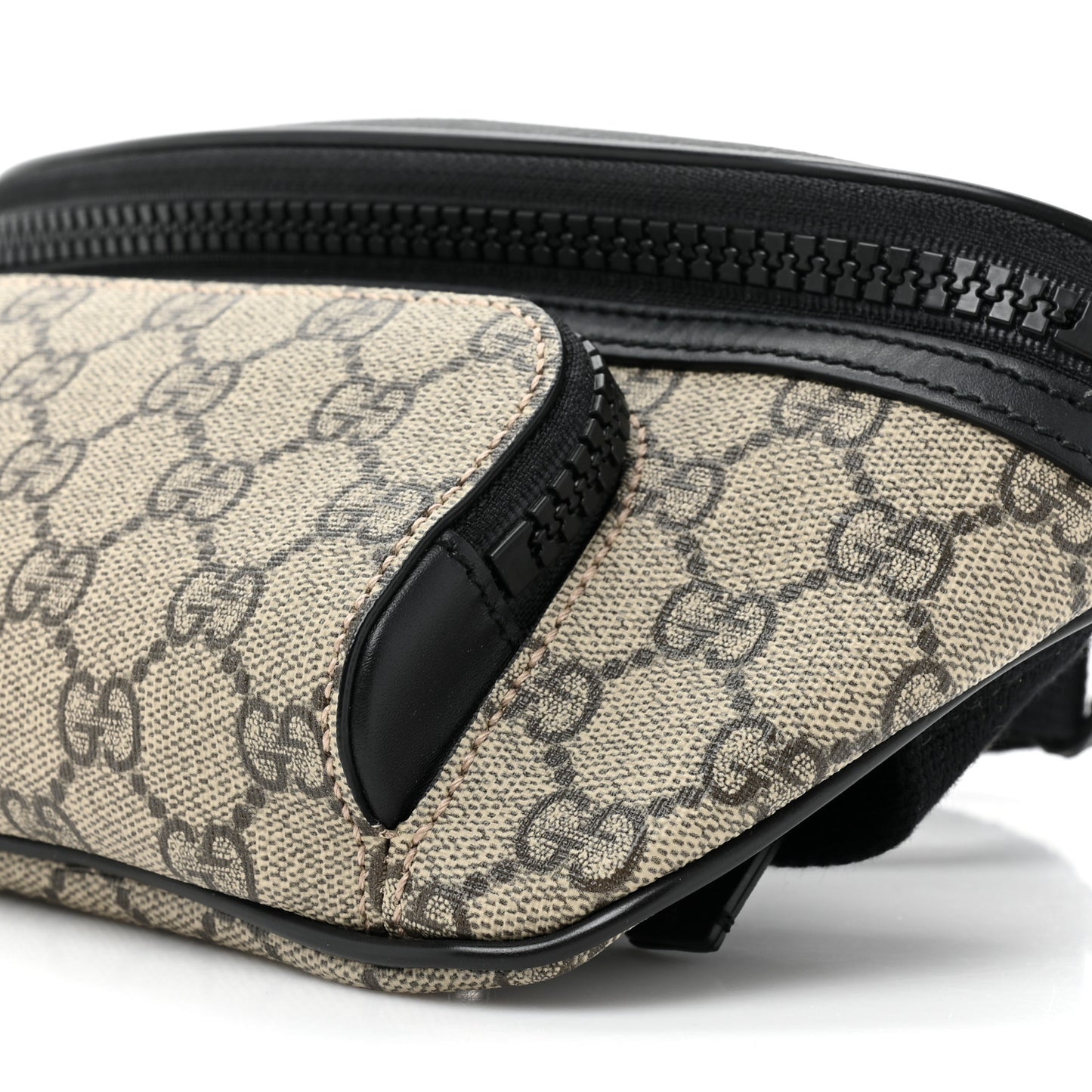 GG Supreme Monogram Belt Bag Black