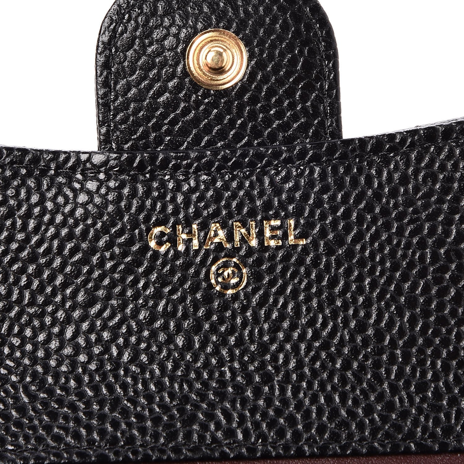 Chanel Caviar Quilted Compact Flap Wallet Black 6 of 9