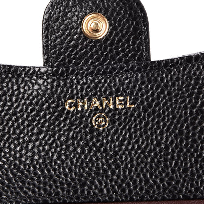 Chanel Caviar Quilted Compact Flap Wallet Black 6 of 9