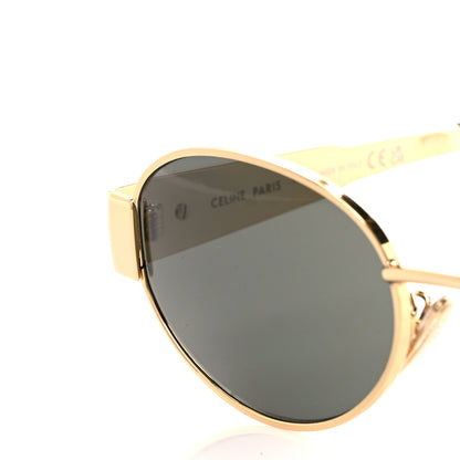 Celine Metal Triomphe 01 Sunglasses CL40235U Gold Green 7 of 8