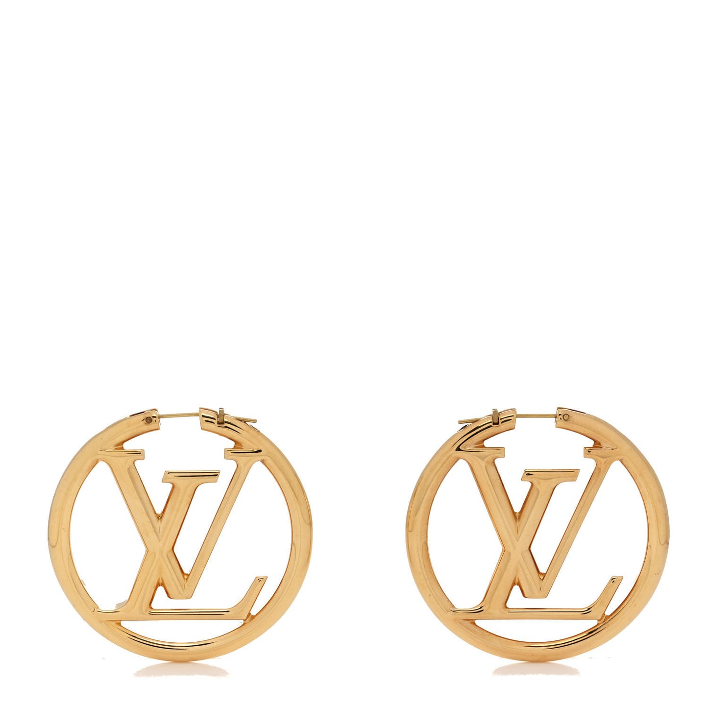 Metal Louise Hoop Earrings Gold