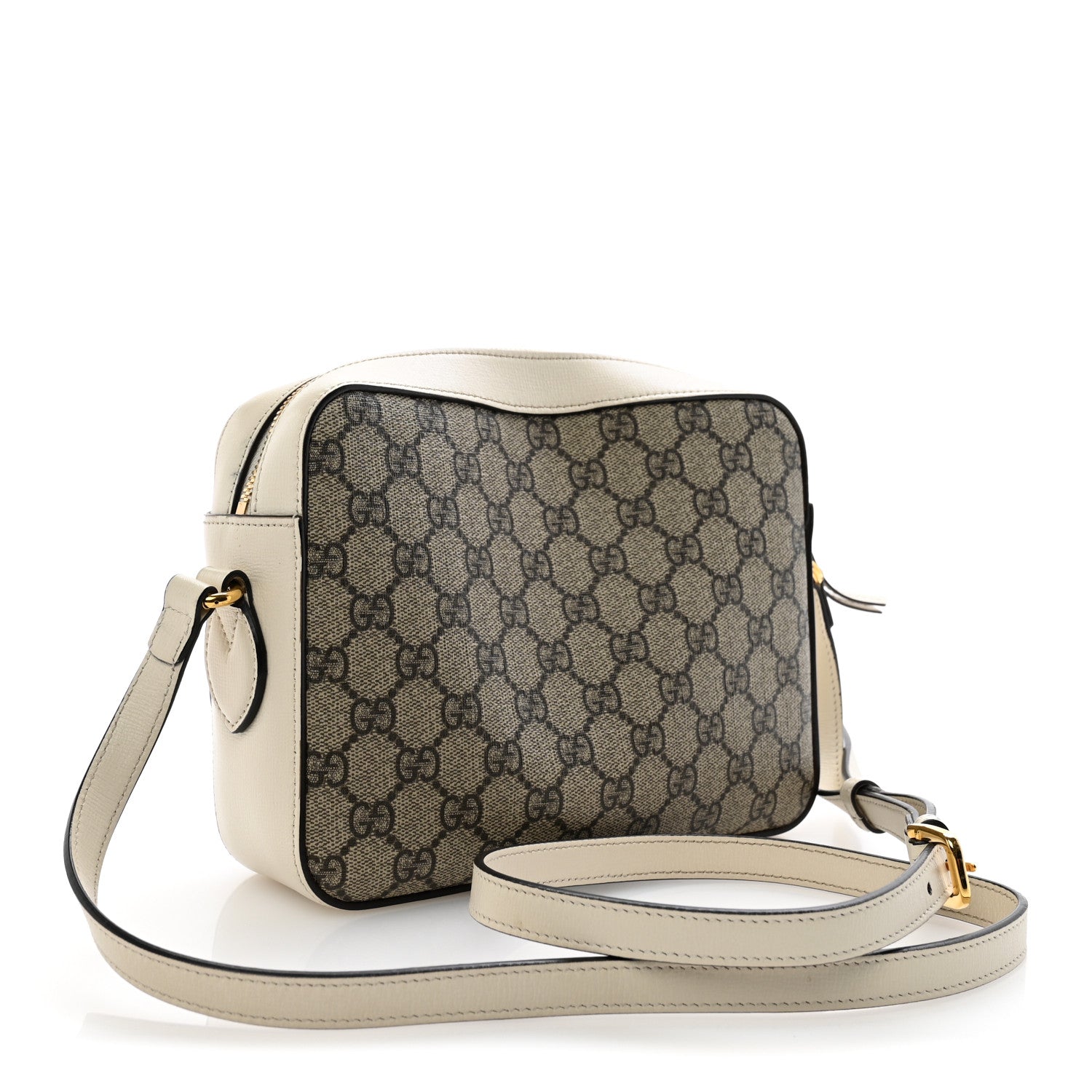 Gucci GG Supreme Monogram Small Horsebit 1955 Shoulder Bag Beige Mystic White 3 of 12