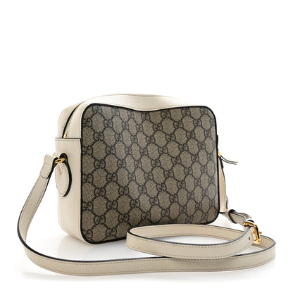 Gucci GG Supreme Monogram Small Horsebit 1955 Shoulder Bag Beige Mystic White 3 of 12