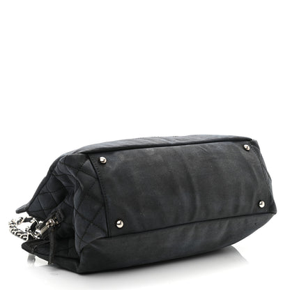 Chanel Canvas Lipstick Ligne Tote Black 4 of 23