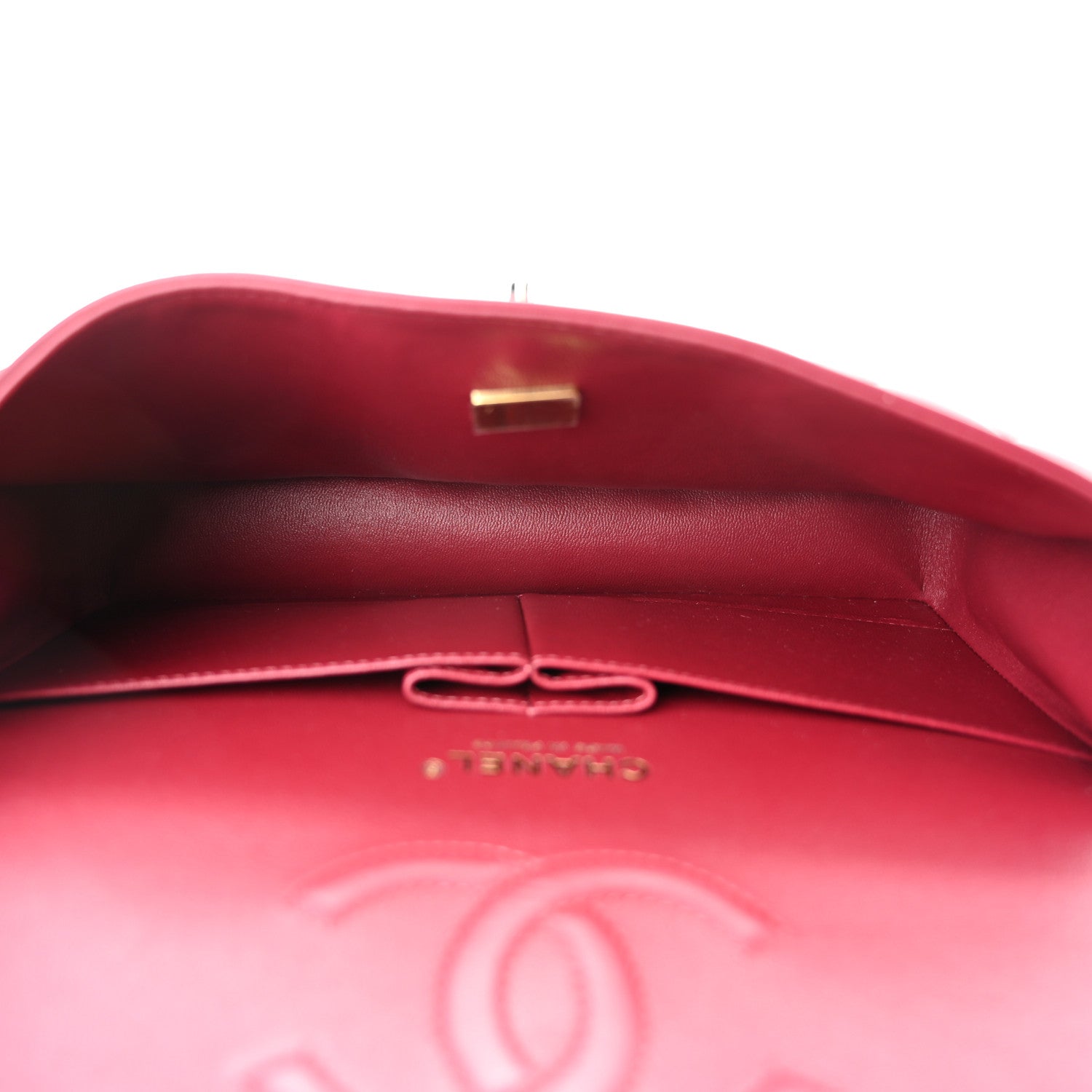 Chanel Lambskin Quilted Medium Double Flap Burgundy 7 of 10