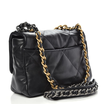 Chanel Lambskin Quilted Medium 19 Flap Black 3 of 11