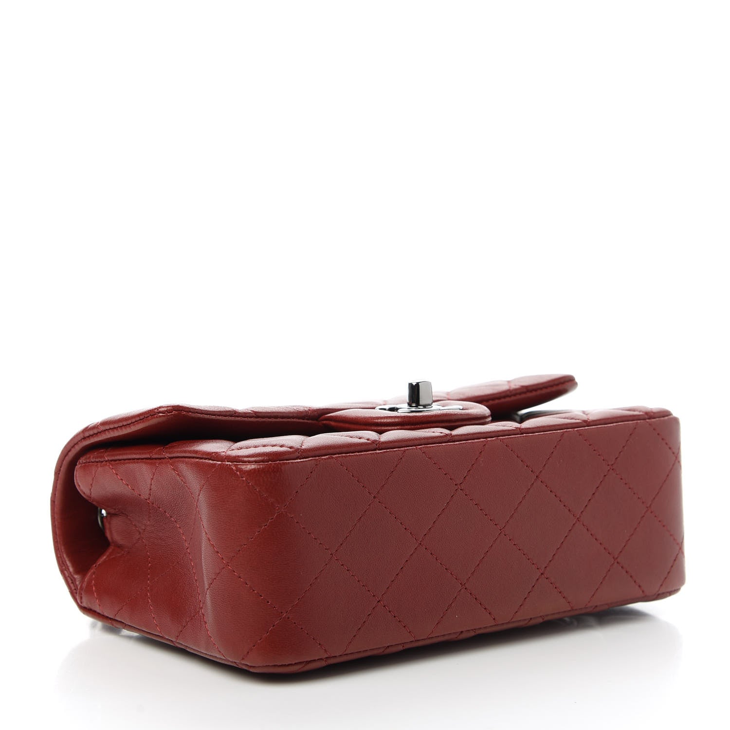 Chanel Lambskin Quilted Mini Rectangular Flap Red 4 of 11