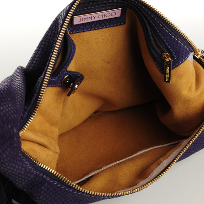 Jimmy Choo Elaphe Snakeskin Roxie Hobo Purple 7 of 8