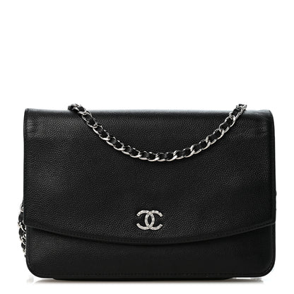 Chanel Caviar Sevruga Wallet on Chain WOC Black 1 of 13