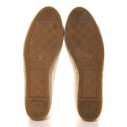 Chanel Lambskin CC Espadrilles 40 White Black 6 of 11
