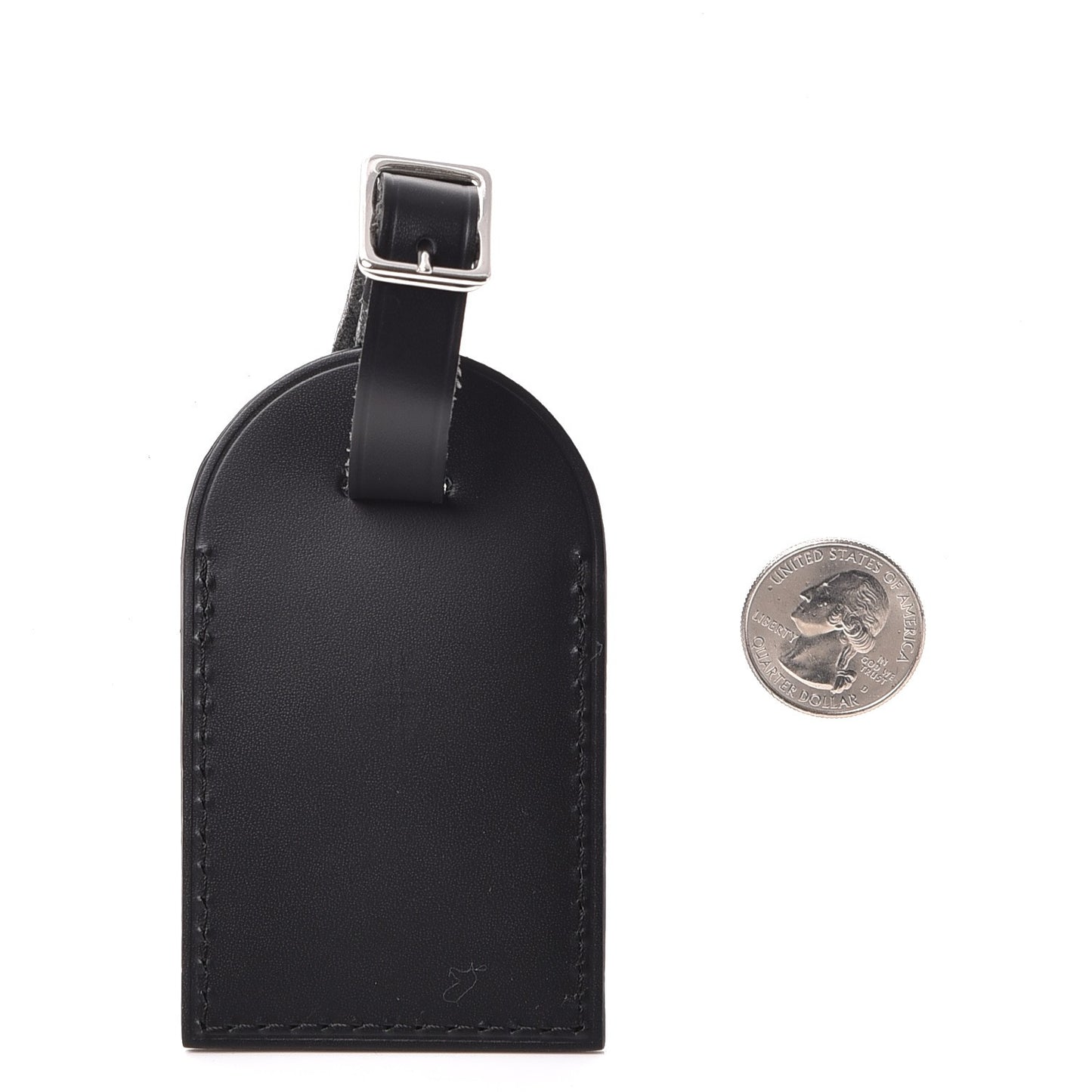 Calfskin Luggage Tag Black
