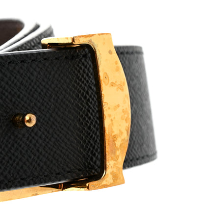 Louis Vuitton Calfskin Monogram 30mm LV Initiales Reversible Belt 85 34 Black 6 of 8