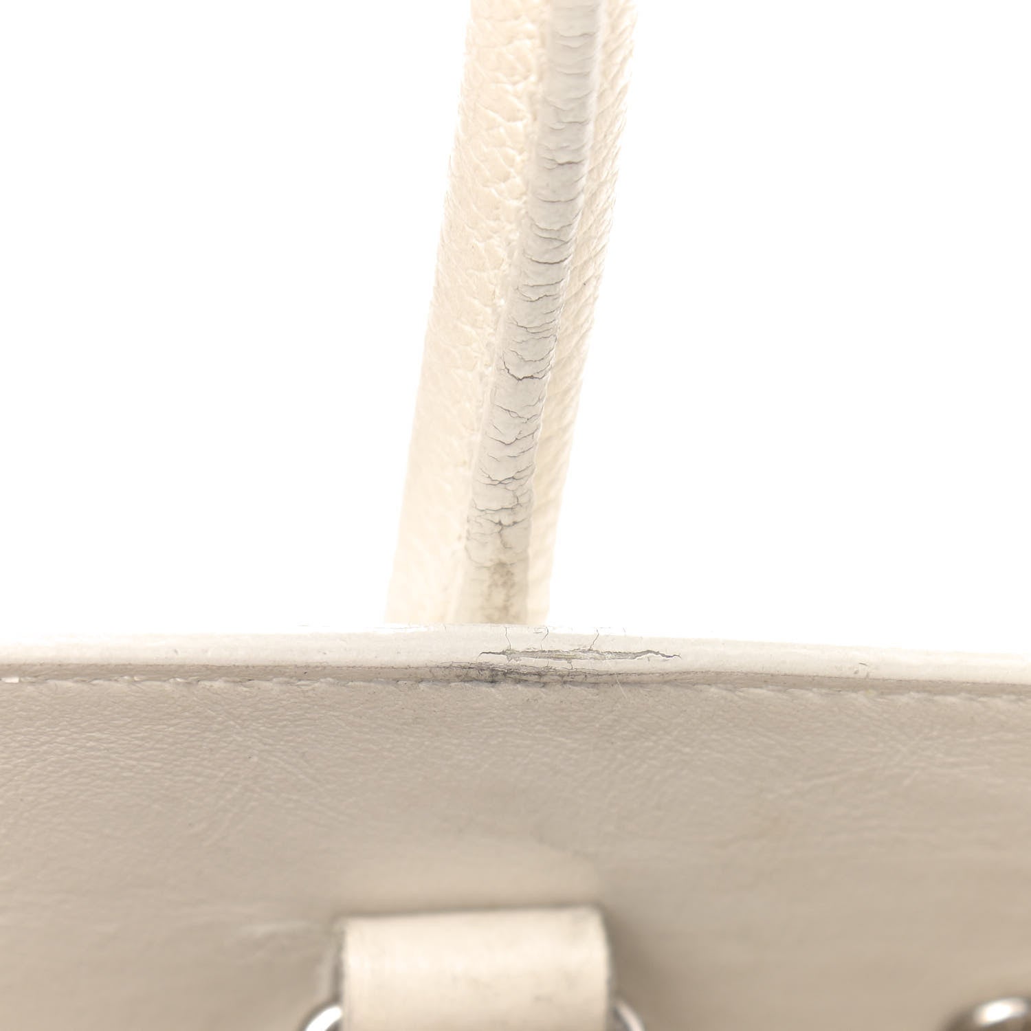 Saint Laurent Grained Calfskin Baby Sac De Jour White 10 of 28