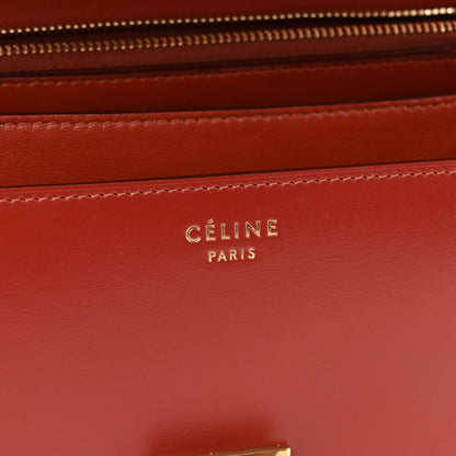 Celine Box Calfskin Medium Classic Box Flap Bag Dark Brick 5 of 13