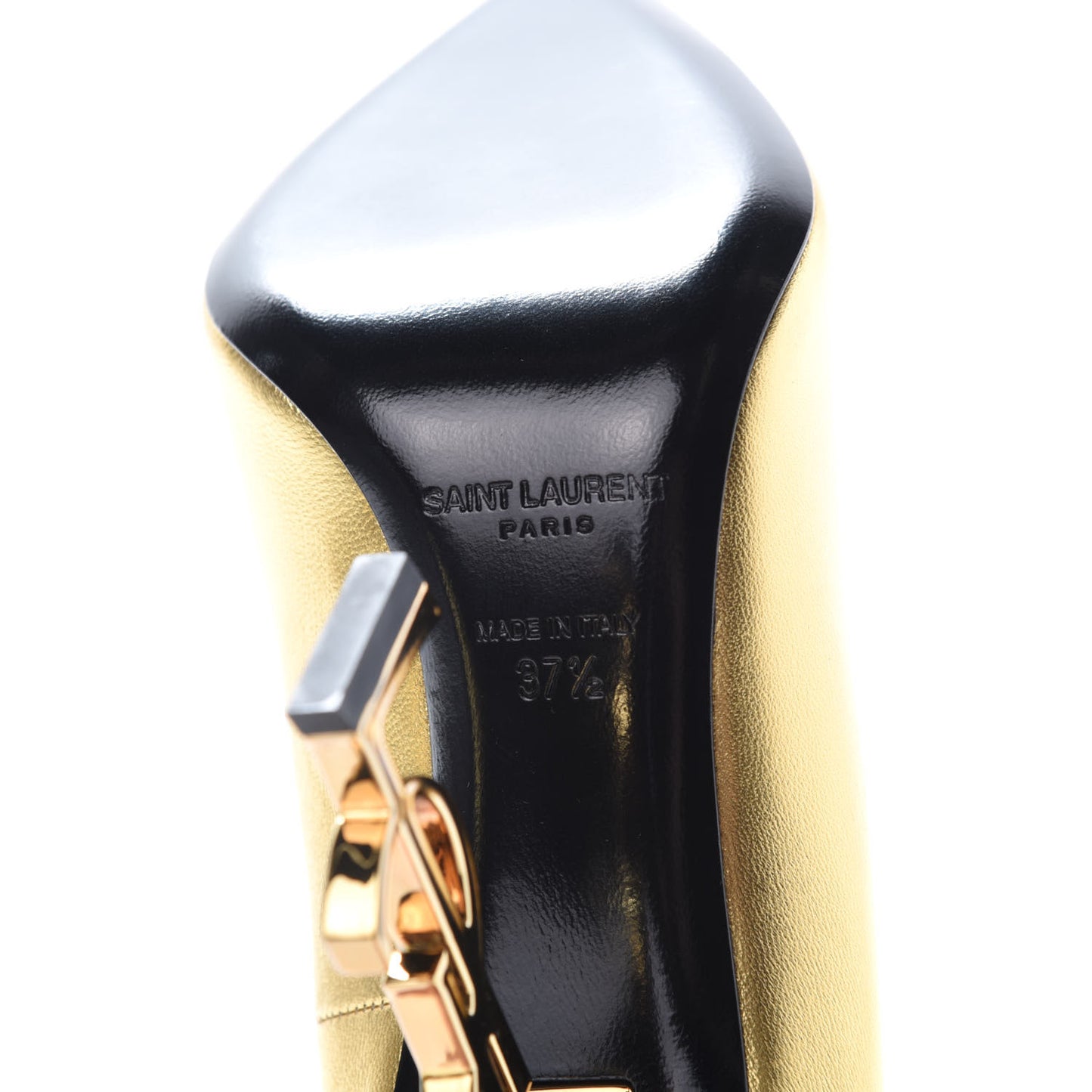 Calfskin Opyum 100 Pumps 37.5 Gold